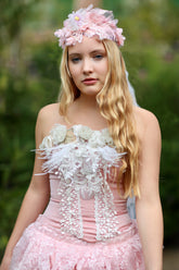 Sustainable Floral Lace Corset Top Handcrafted – Barbie